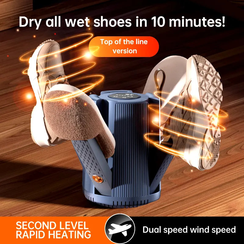 Portable Foldable Electric Shoe Dryer – Fast Heating for Shoes, Socks & Slippers
