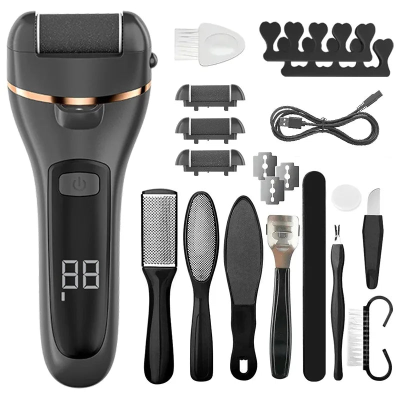 Usb-Powered Electric Foot Grinder Kit Portable Rechargeable Pedicure Tools Home Foot Care Device
