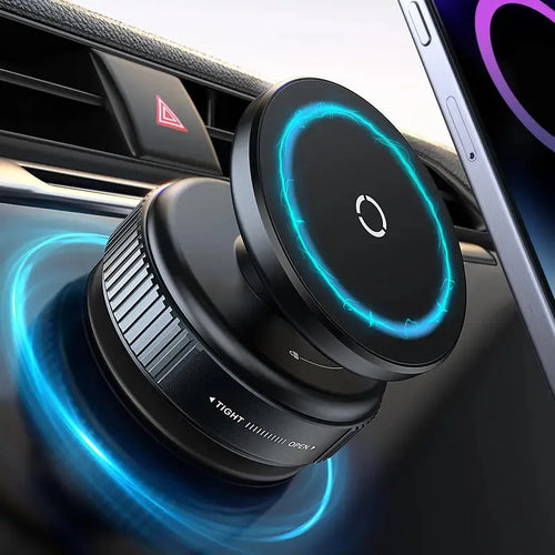 Magnetic Vacuum Car Phone Holder 360° Rotation Suction Cup Navigation Stand Bracket Car Magnetic Holder for Iphone