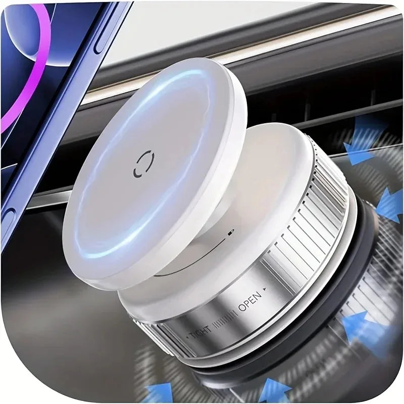 Magnetic Vacuum Car Phone Holder 360° Rotation Suction Cup Navigation Stand Bracket Car Magnetic Holder for Iphone