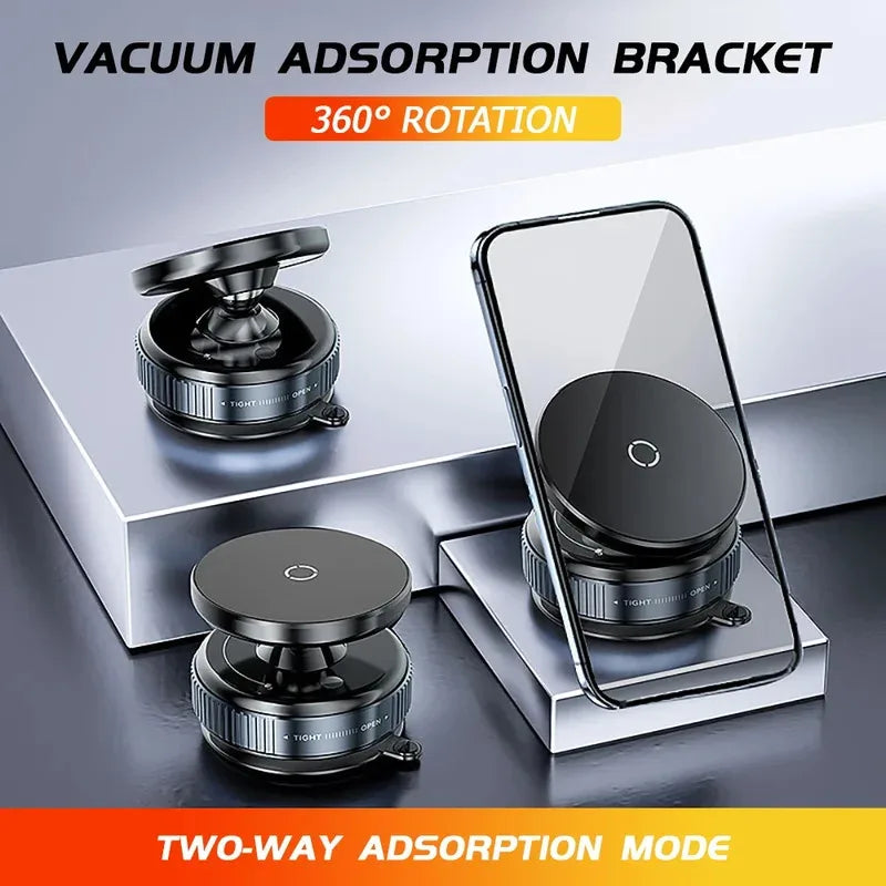 Magnetic Vacuum Car Phone Holder 360° Rotation Suction Cup Navigation Stand Bracket Car Magnetic Holder for Iphone